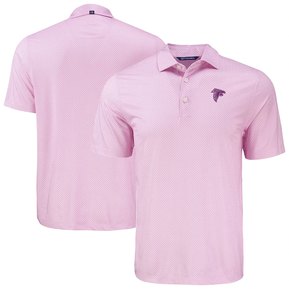 Men's Cutter & Buck Atlanta Falcons Pike Eco Diamond Dot Print Recycled Polo