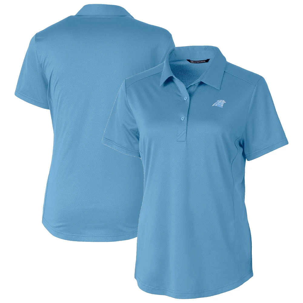 Women's Cutter & Buck Powder Blue Carolina Panthers Prospect Eco Textured Stretch Recycled Polo