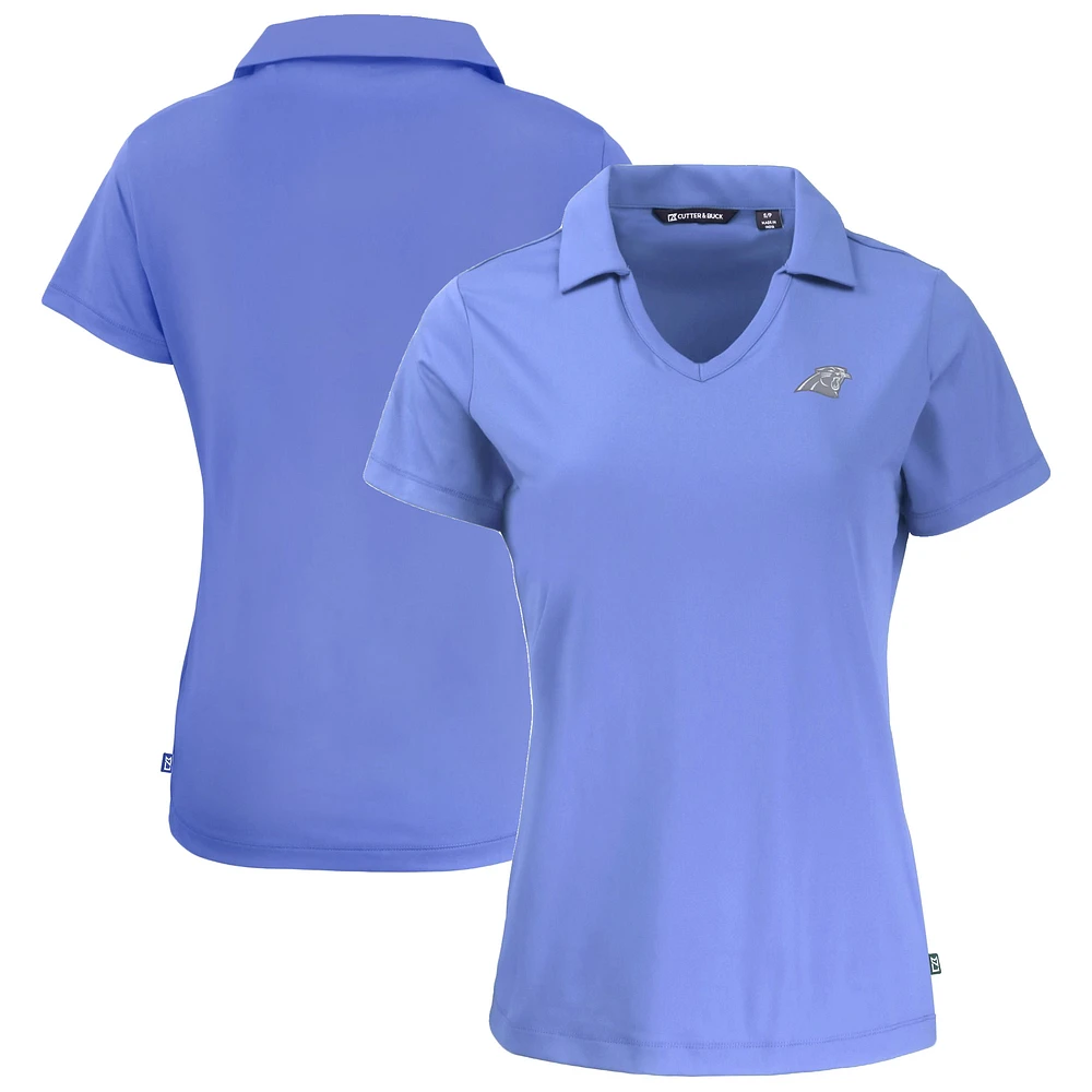 Women's Cutter & Buck Purple Carolina Panthers Daybreak Eco Recycled V-Neck Polo