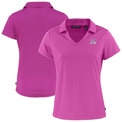 Women's Cutter & Buck Cincinnati Bengals Daybreak Eco Recycled V-Neck Polo