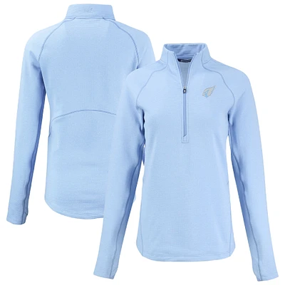 Women's Cutter & Buck Powder Blue Arizona Cardinals Peshastin Eco Fleece Recycled Half-Zip Top