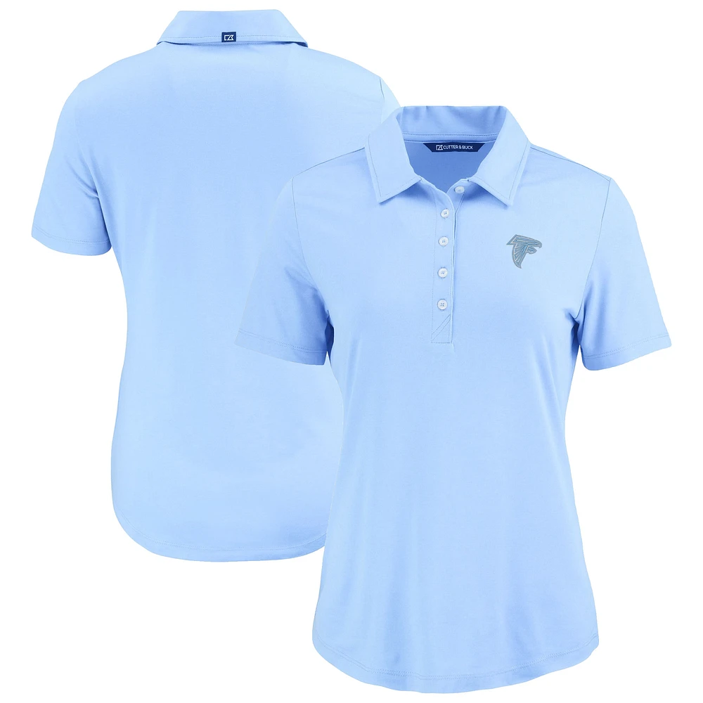 Women's Cutter & Buck Powder Blue Atlanta Falcons Coastline Epic Comfort Eco Recycled Polo