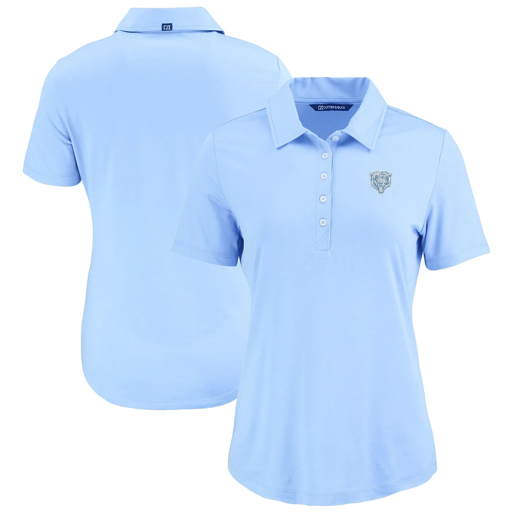 Women's Cutter & Buck Powder Blue Chicago Bears Coastline Epic Comfort Eco Recycled Polo