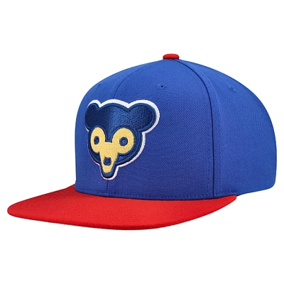 Men's Mitchell & Ness Royal Chicago Cubs Cooperstown Collection Basic Flip Snapback Hat