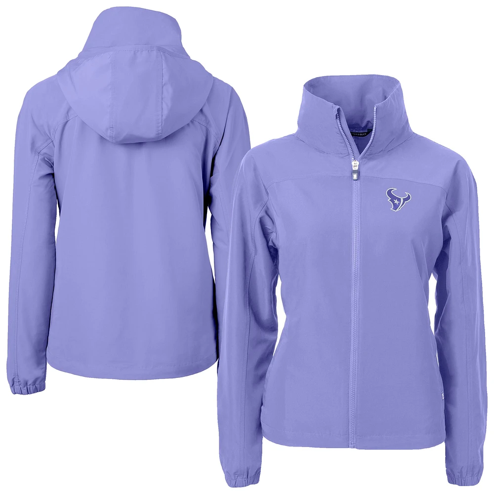 Women's Cutter & Buck Purple Houston Texans Charter Eco Recycled Full-Zip Jacket