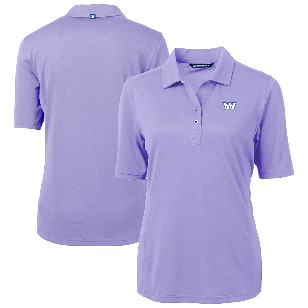Women's Cutter & Buck Lavender Washington Commanders Virtue Eco Pique Recycled Polo