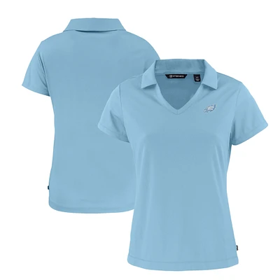 Women's Cutter & Buck Powder Blue Philadelphia Eagles Daybreak Eco Recycled V-Neck Polo