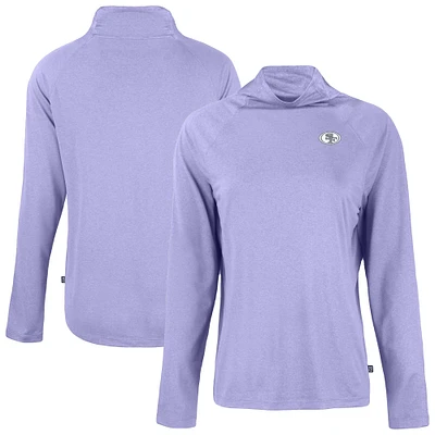Women's Cutter & Buck  Purple San Francisco 49ers Coastline Epic Comfort Eco Recycled Funnel Neck Top