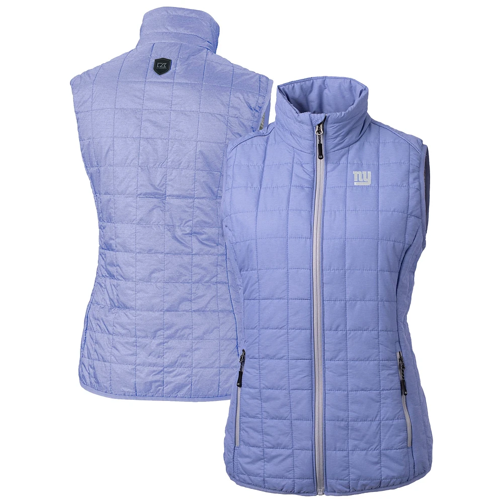 Women's Cutter & Buck Purple New York Giants Rainier PrimaLoft® Eco Insulated Full-Zip Puffer Vest