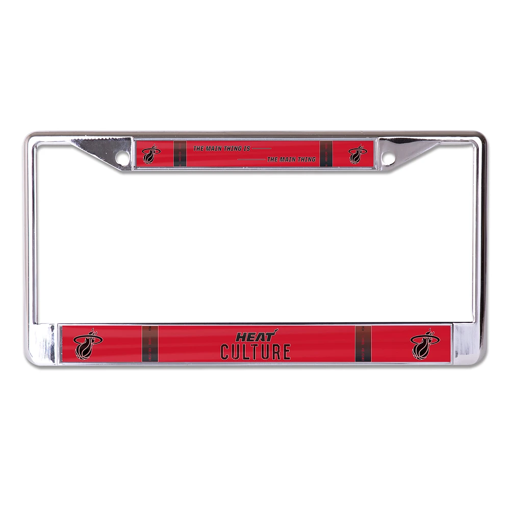 WinCraft Miami Heat 2024/25 City Edition Laser Cut Metal License Plate Frame