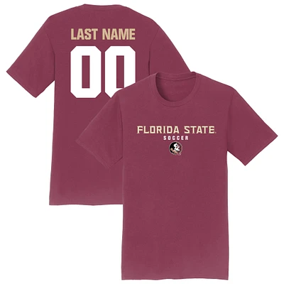 Unisex Garnet Florida State Seminoles NIL Pick-A-Player Women's Soccer Shirsey T-Shirt