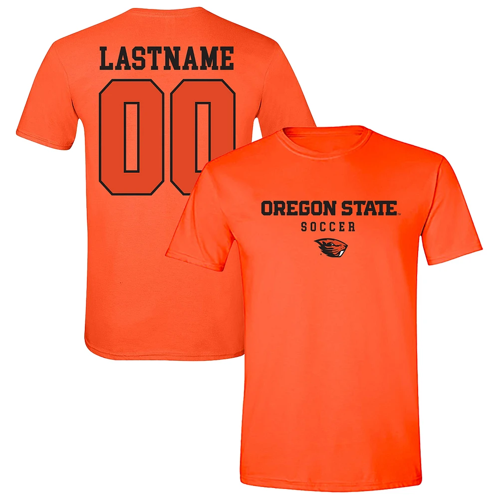 Unisex Orange Oregon State Beavers NIL Pick-A-Player Women's Soccer Shirsey T-Shirt