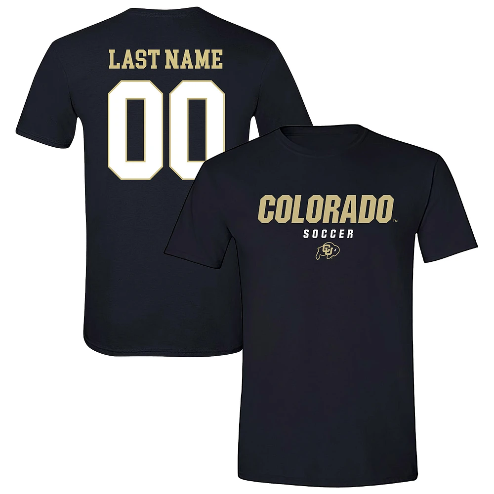Unisex Black Colorado Buffaloes NIL Pick-A-Player Women's Soccer Shirsey T-Shirt
