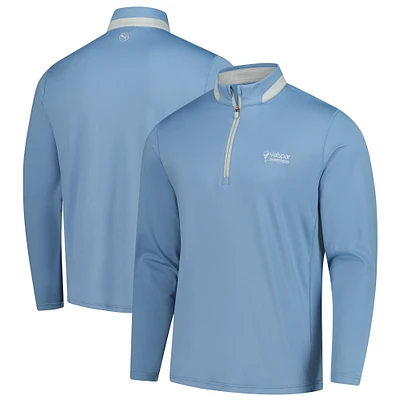Puma Light Blue Valspar Championship Gamer Golf Quarter Zip Top
