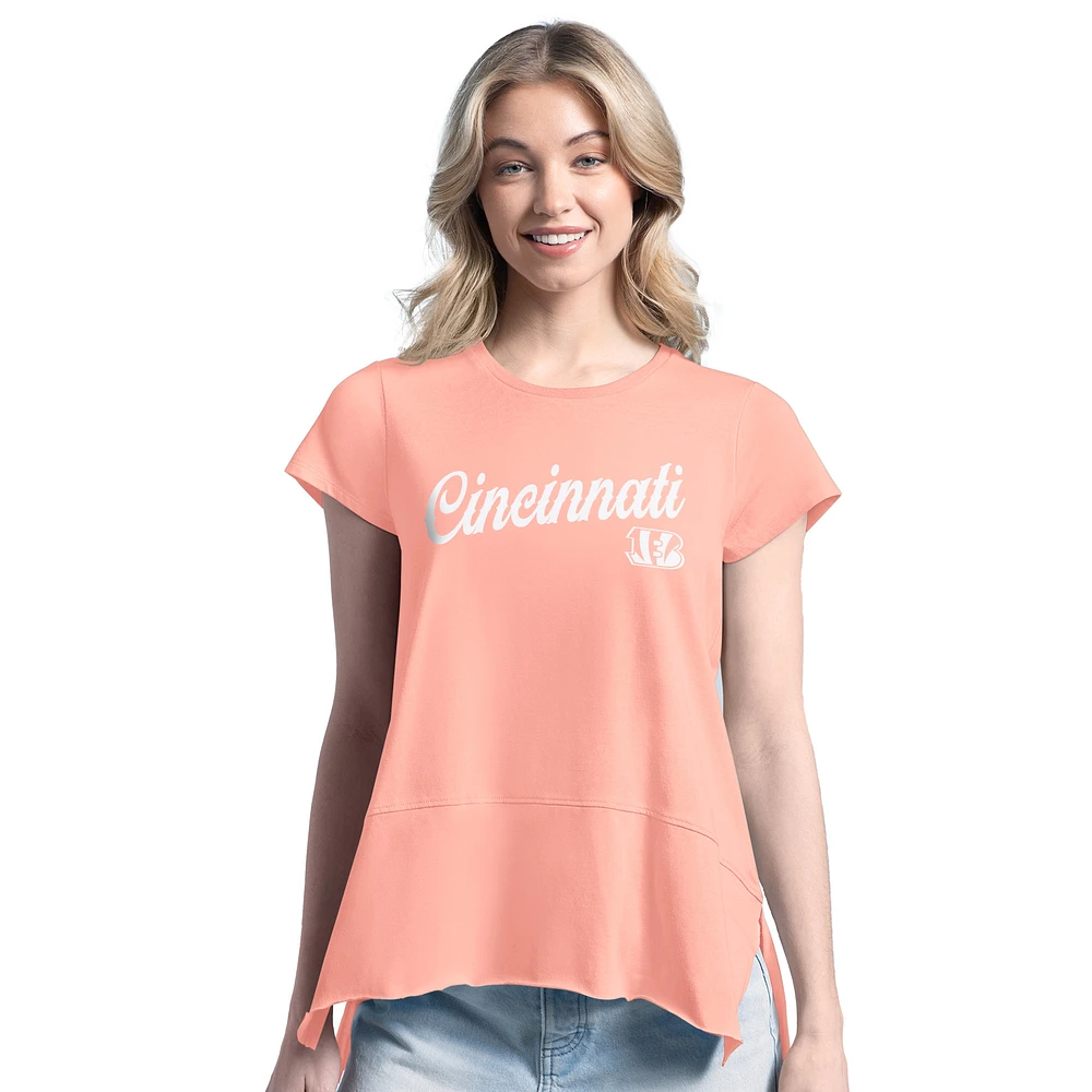Women's Margaritaville Light Orange Cincinnati Bengals Gametime Is Paradise T-Shirt