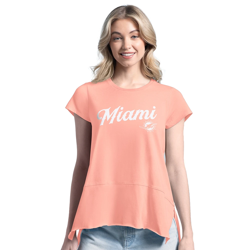 Women's Margaritaville Pink Miami Dolphins Gametime Is Paradise T-Shirt