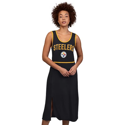 Women's G-III 4Her by Carl Banks Black Pittsburgh Steelers Center Field Maxi Dress