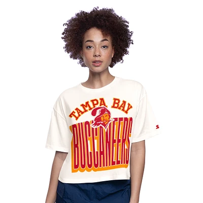 Women's Starter White Tampa Bay Buccaneers Throwback Play the Ball Boxy Cropped T-Shirt