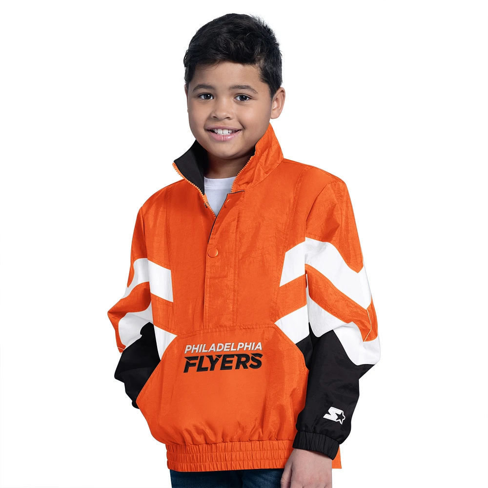 Youth Starter Orange Philadelphia Flyers Prospect Half-Zip Pullover Top