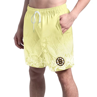 Men's Margaritaville  Yellow Boston Bruins Lagoon Fiesta Swim Short