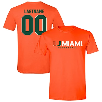 Unisex  Orange Miami Hurricanes Collegiate Men's Basketball NIL Pick-A-Player T-Shirt