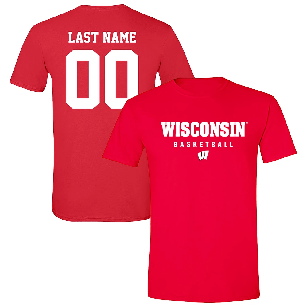 Unisex Red Wisconsin Badgers Collegiate Men's Basketball NIL Pick-A-Player T-Shirt