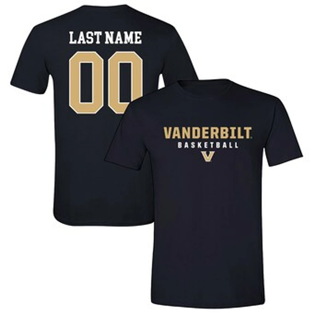 Unisex Black Vanderbilt Commodores Collegiate Men's Basketball NIL Pick-A-Player T-Shirt
