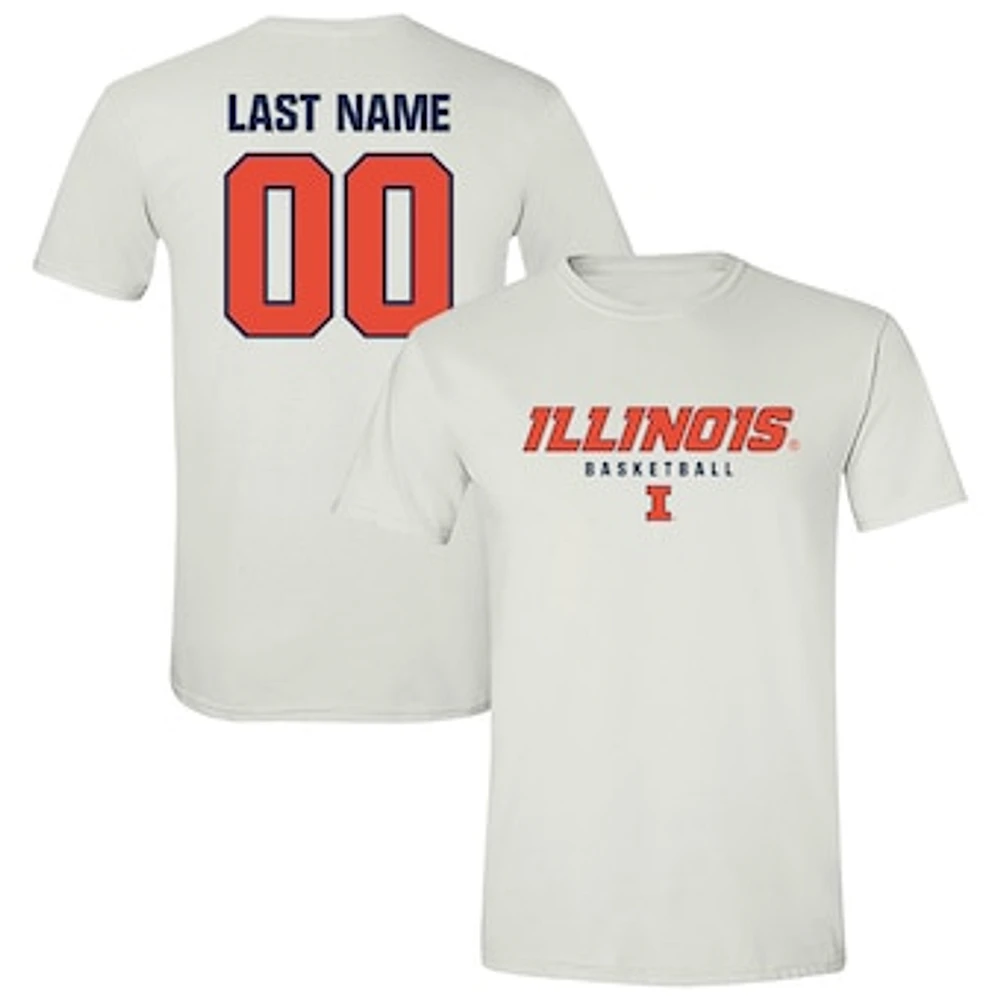 Unisex White Illinois Fighting Illini Collegiate Men's Basketball NIL Pick-A-Player T-Shirt