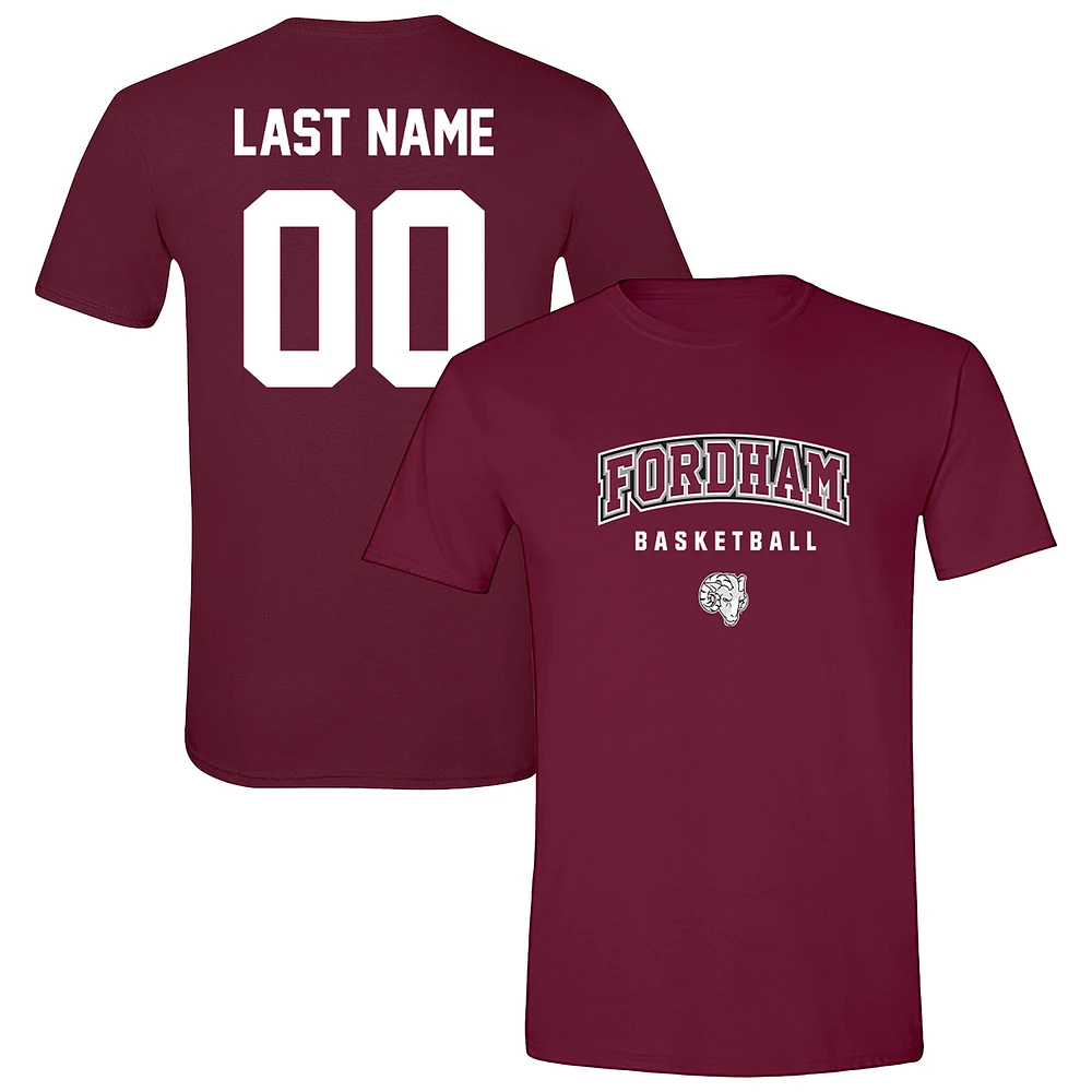 Unisex Maroon Fordham Rams Collegiate Men's Basketball NIL Pick-A-Player T-Shirt