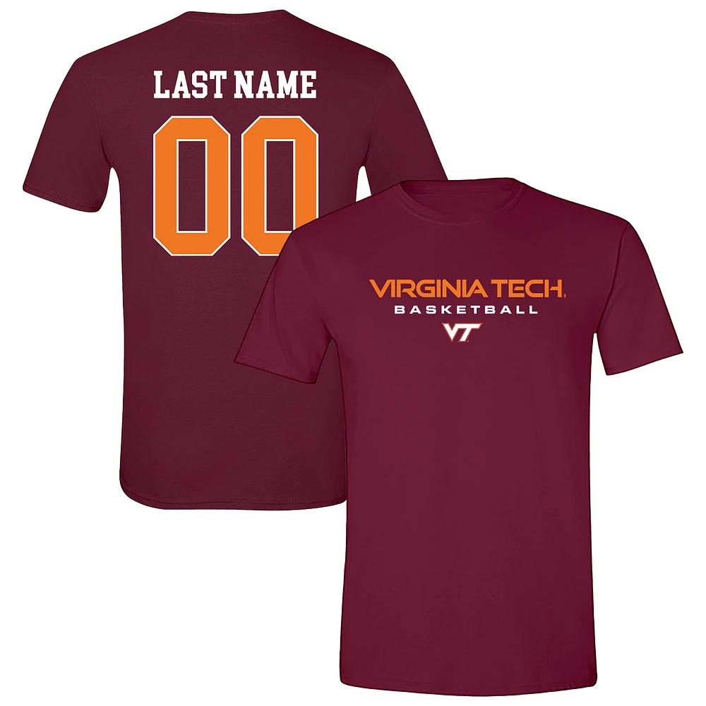 Unisex Maroon Virginia Tech Hokies Collegiate Men's Basketball NIL Pick-A-Player T-Shirt