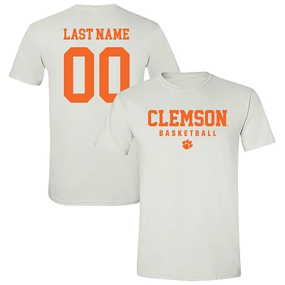 Unisex White Clemson Tigers Collegiate Men's Basketball NIL Pick-A-Player T-Shirt