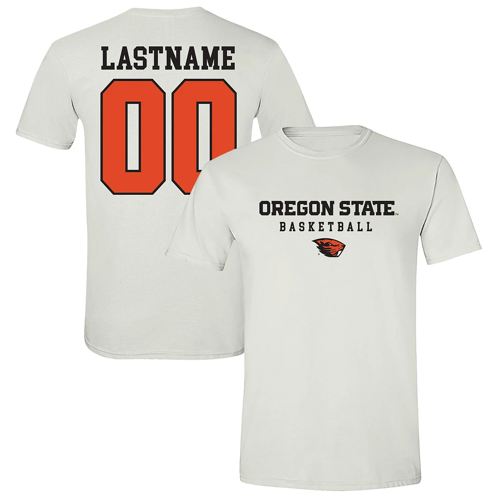 Unisex White Oregon State Beavers Collegiate Men's Basketball NIL Pick-A-Player T-Shirt