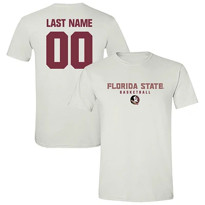 Unisex  White Florida State Seminoles Collegiate Men's Basketball NIL Pick-A-Player T-Shirt