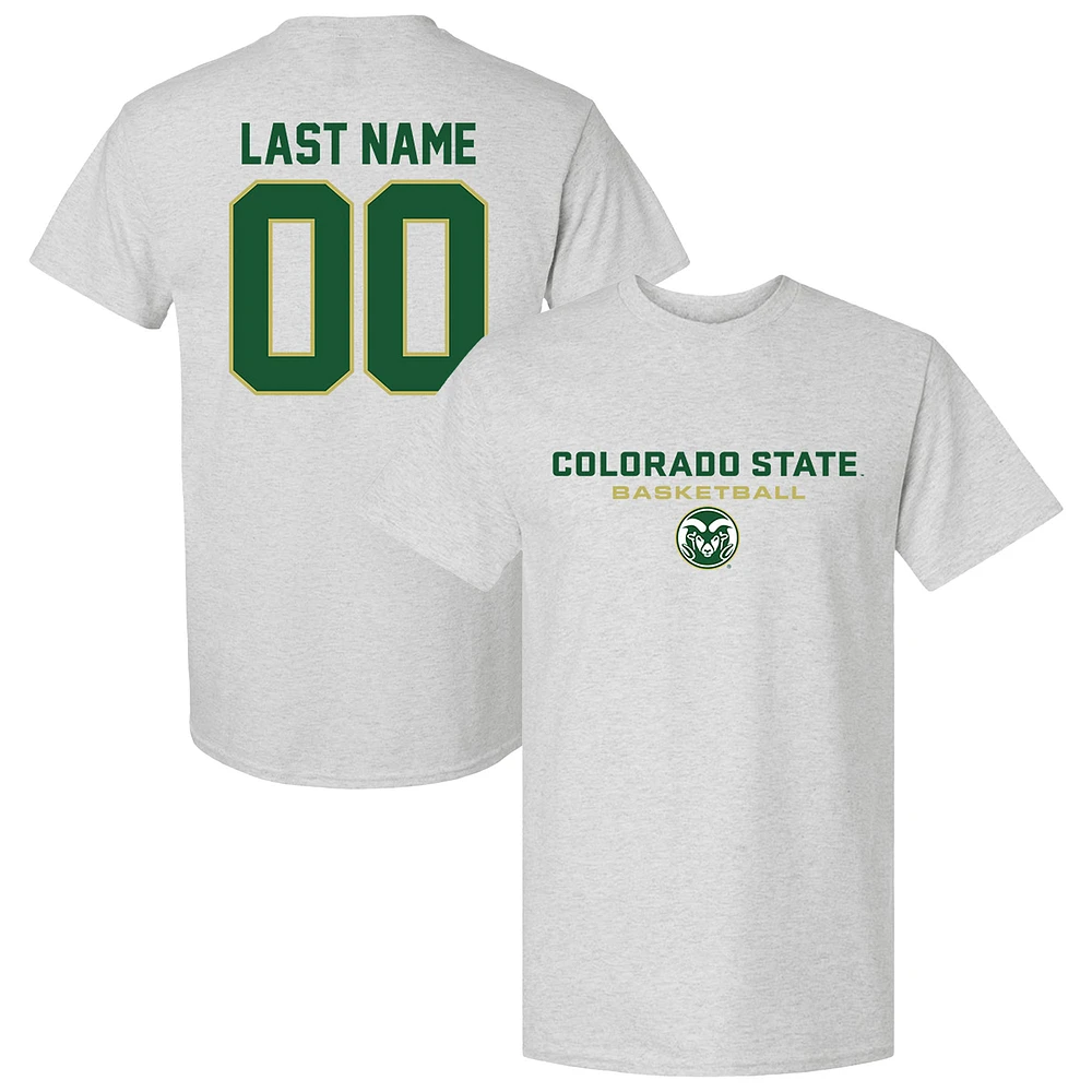 Unisex Gray Colorado State Rams Collegiate Men's Basketball NIL Pick-A-Player T-Shirt