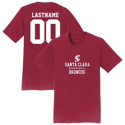 Unisex  Maroon Santa Clara Broncos Collegiate Men's Basketball NIL Pick-A-Player T-Shirt