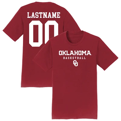 Unisex  Crimson Oklahoma Sooners Collegiate Men's Basketball NIL Pick-A-Player T-Shirt