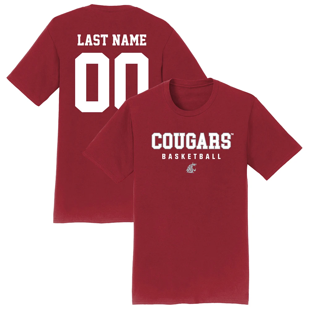 Unisex Cardinal Washington State Cougars Collegiate Men's Basketball NIL Pick-A-Player T-Shirt