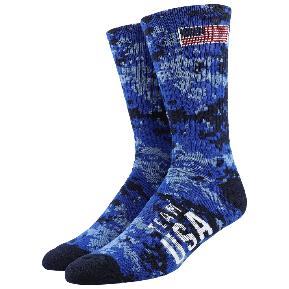 Men's Blue Team USA Camo Single Crew Socks