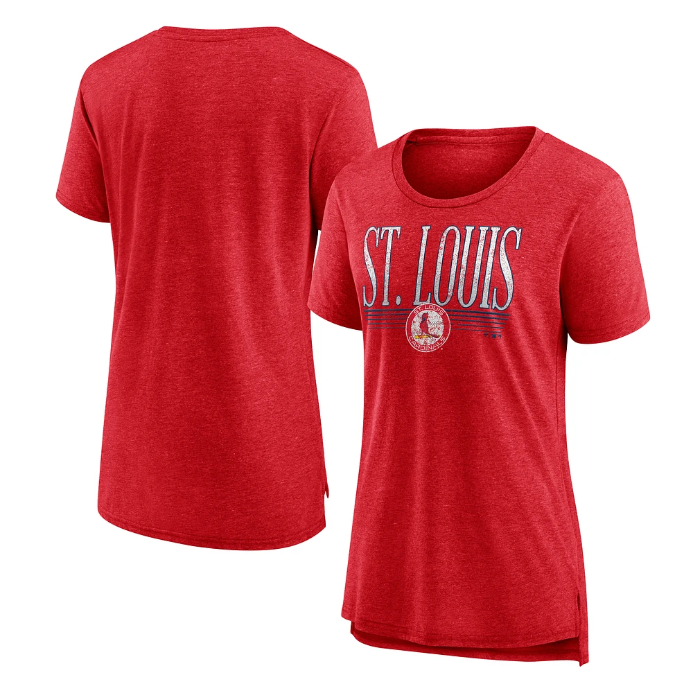 Women's Red St. Louis Cardinals Toppler Tri-Blend T-Shirt