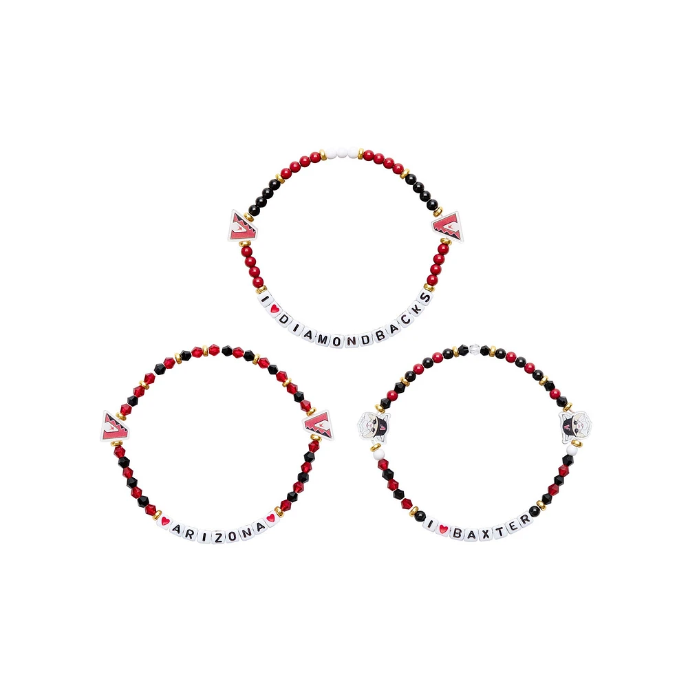 FOCO Arizona Diamondbacks 3-Pack Friendship Bracelet Set