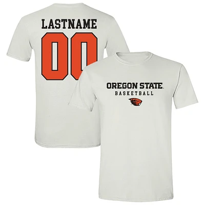 Unisex White Oregon State Beavers NIL Pick-A-Player Women's Basketball Shirsey T-Shirt