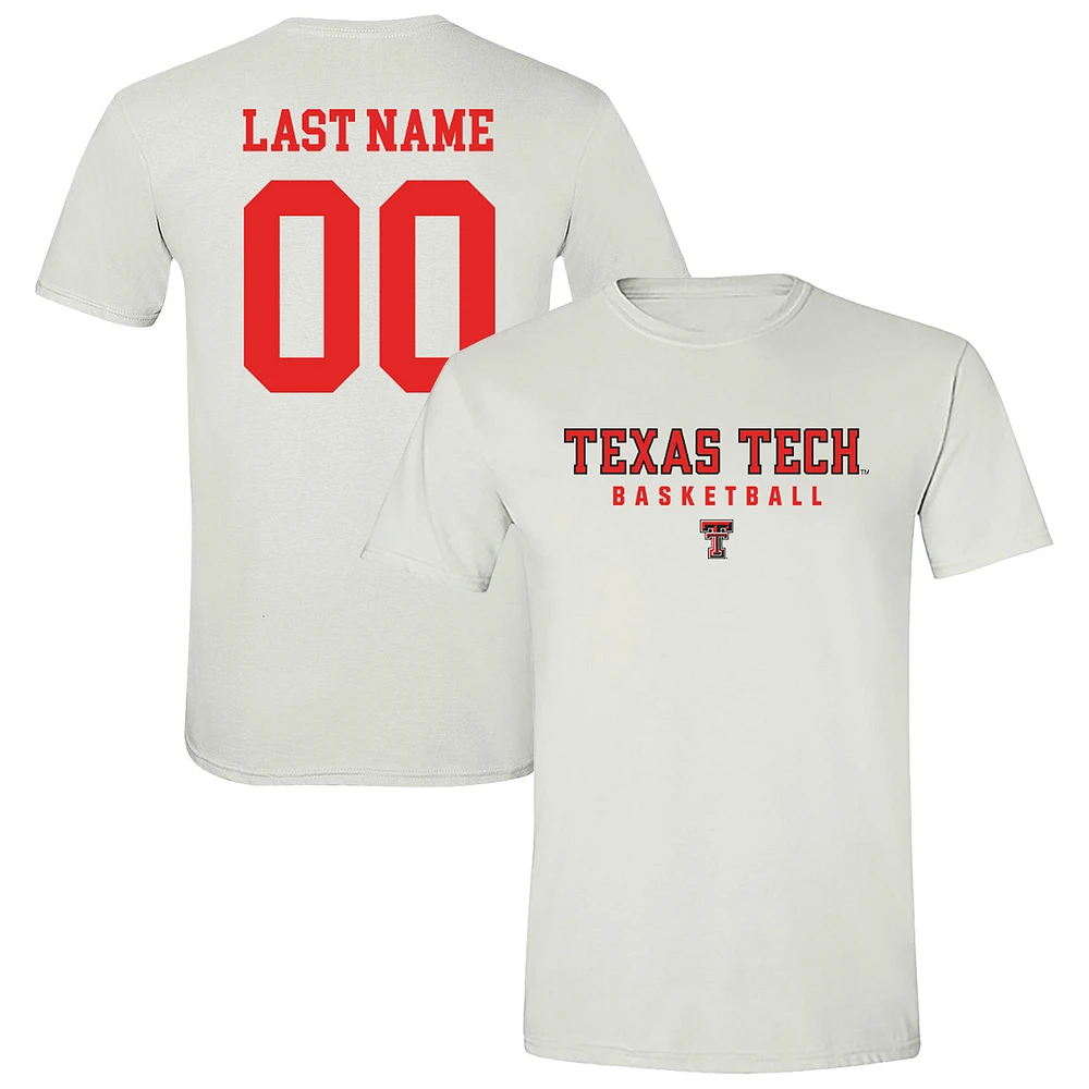 Unisex White Texas Tech Red Raiders NIL Pick-A-Player Women's Basketball Shirsey T-Shirt