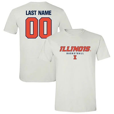 Unisex White Illinois Fighting Illini NIL Pick-A-Player Women's Basketball Shirsey T-Shirt