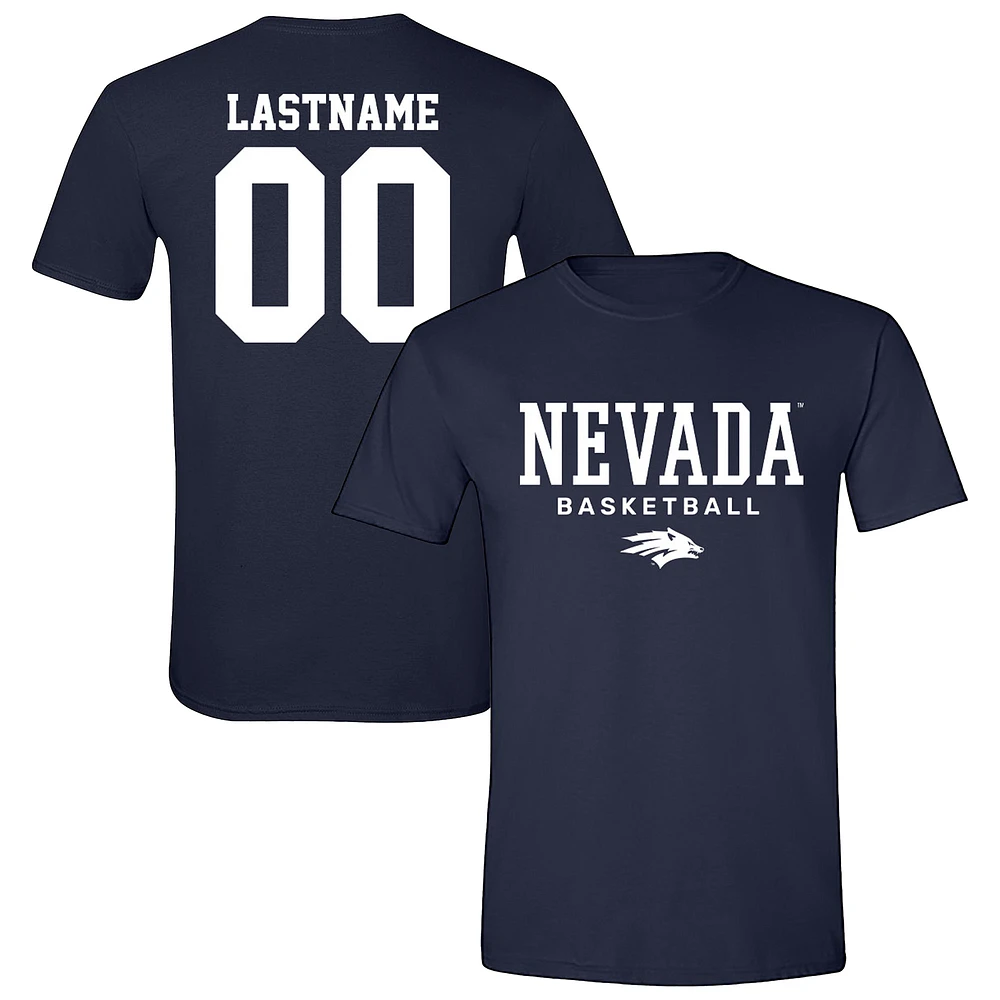 Unisex Navy Nevada Wolf Pack NIL Pick-A-Player Women's Basketball Shirsey T-Shirt