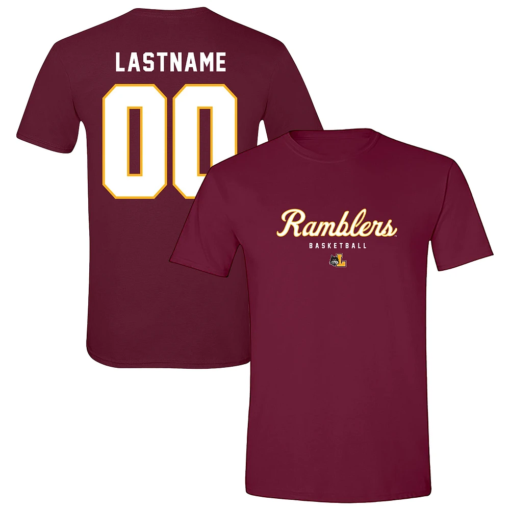 Unisex Maroon Loyola Chicago Ramblers NIL Pick-A-Player Women's Basketball Shirsey T-Shirt