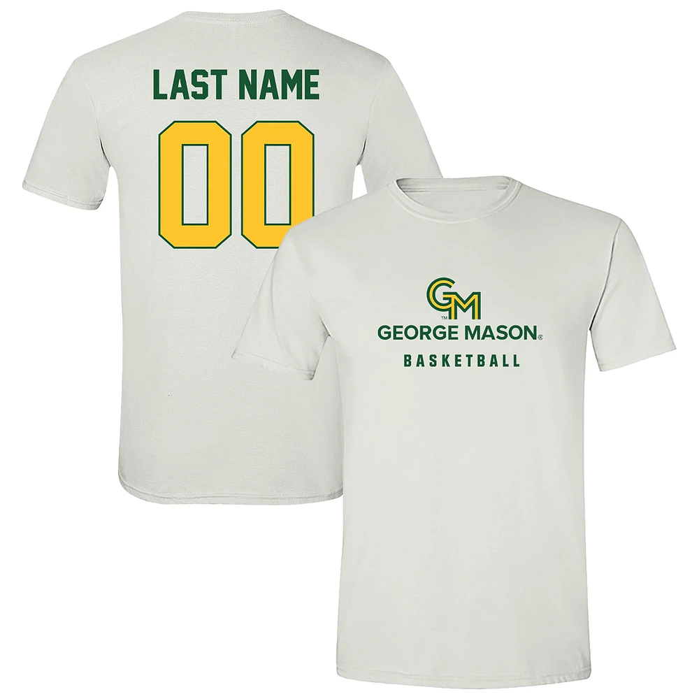 Unisex White George Mason Patriots NIL Pick-A-Player Women's Basketball Shirsey T-Shirt