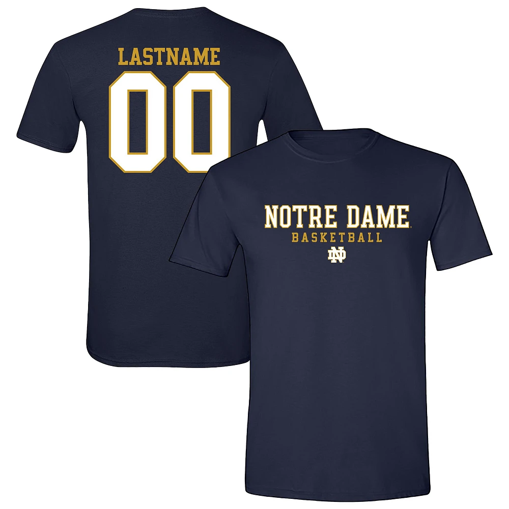 Unisex Navy Notre Dame Fighting Irish NIL Pick-A-Player Women's Basketball Shirsey T-Shirt