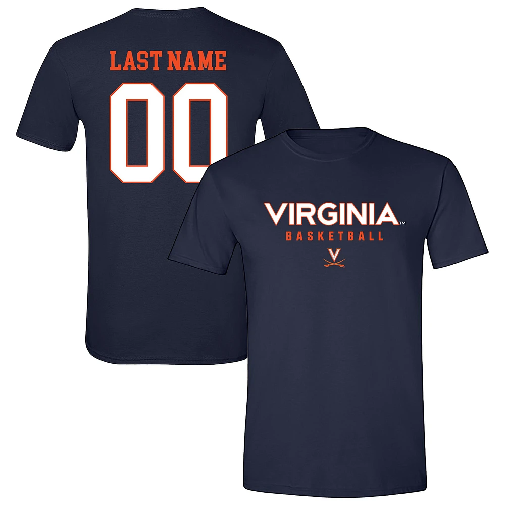 Unisex Navy Virginia Cavaliers NIL Pick-A-Player Women's Basketball Shirsey T-Shirt