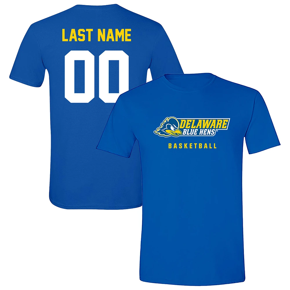 Unisex Royal Delaware Fightin' Blue Hens NIL Pick-A-Player Women's Basketball Shirsey T-Shirt