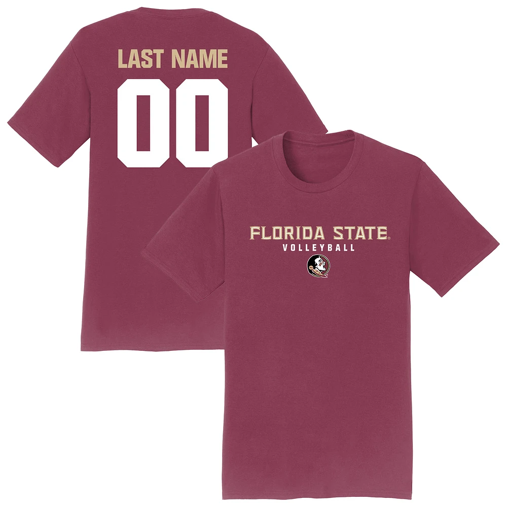 Unisex Garnet Florida State Seminoles Collegiate Women's Volleyball NIL Pick-A-Player T-Shirt